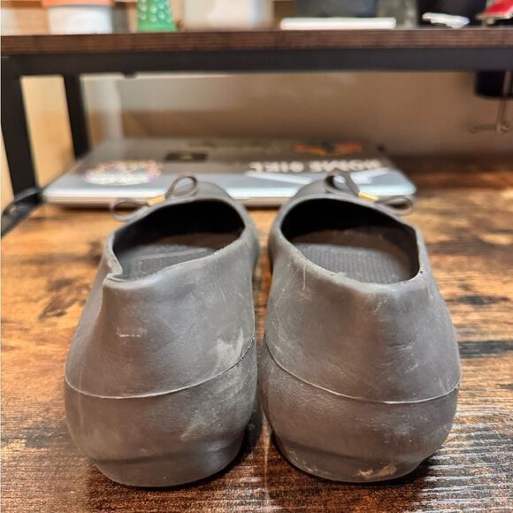 Crocs Gianna Brown Bow Ballet Flats Rubber‎ Slip On Cap Toe Womens Size 9 - Picture 8 of 9